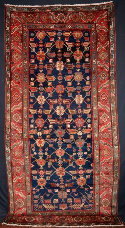 antique north west persian kurdish long rug beautiful circa 1900