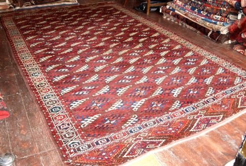 antique yomut turkmen main carpet superb circa 1880