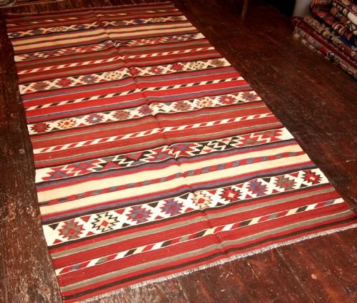 old caucasian shirvan kilim traditional design circa 1920