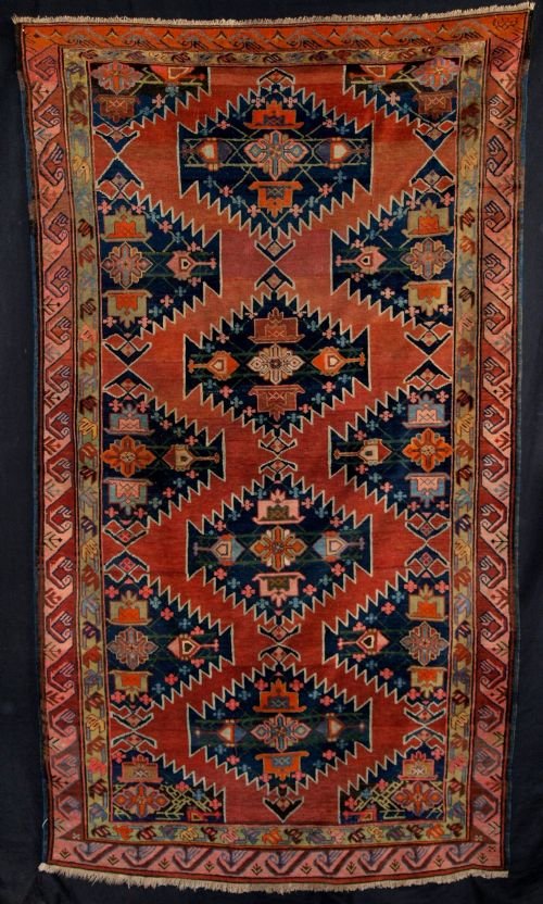 antique caucasian karabach rug great design late 19th century
