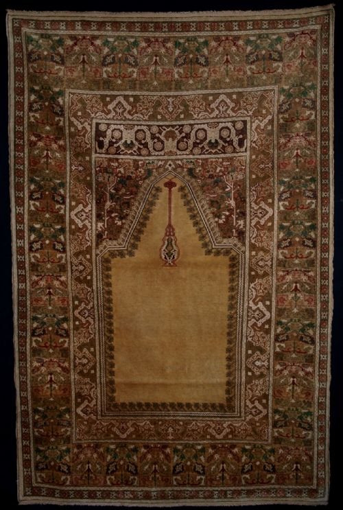 antique turkish banderma prayer rug perfect condition great colour circa 1900