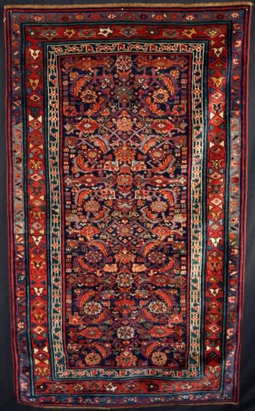 antique north west persian kurdish rug with herati design superb wool great colour circa 1900