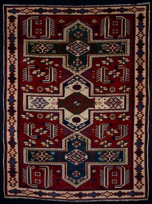 old turkish rug of caucasian kazak design great colour fine weave 30 years old