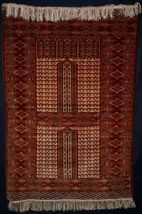 old afghan ensi purdah or hatchli rug great condition about 40 years old