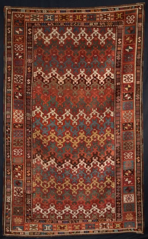 antique east anatolian kurdish kazak rug great design and colour 4th quarter 19th century