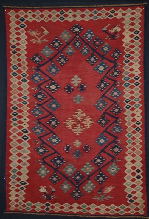 antique anatolian turkish sarkoy kilim of rare small size late 19th century