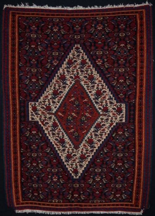 old senneh kilim traditional design small size circa 1930