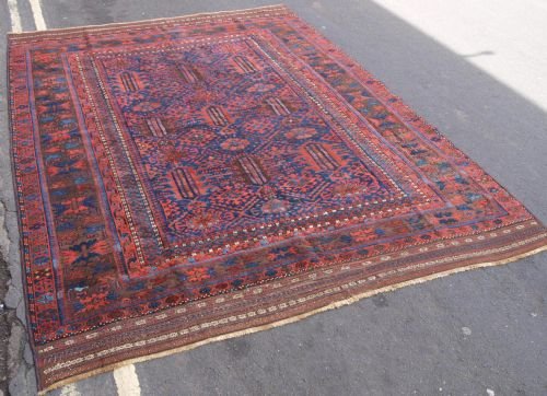 antique timuri baluch main carpet excellent colour unusual design 2nd half 19th century