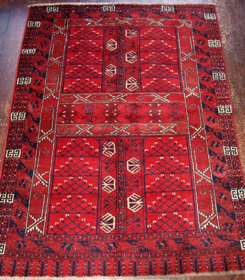 old afghan rug of ersari turkmen ensi design great colour about 60 years old