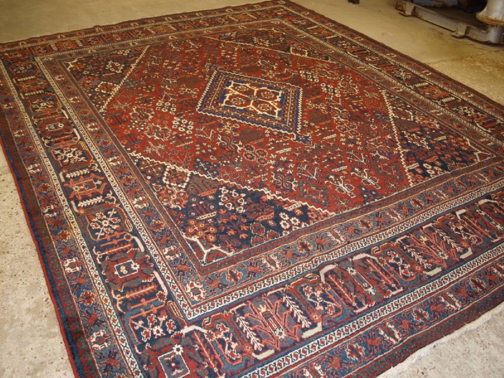 antique josheghan carpet traditional shrub design circa 190020