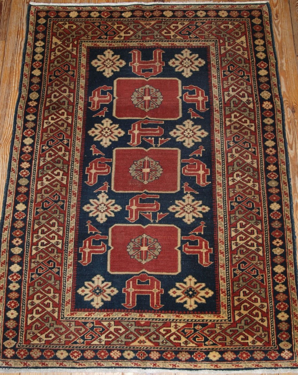 antique caucasian derbent rug superb design small size circa 1900