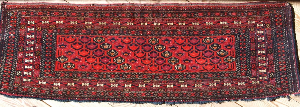 antique saryk turkmen shemle gul torba with silk highlights circa 1900