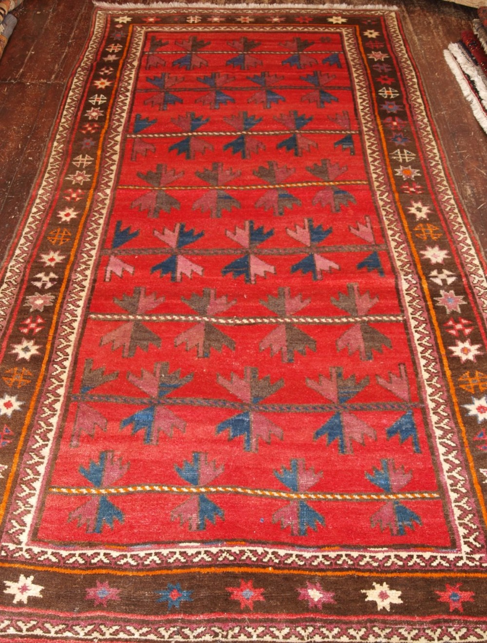 old afghan village rug unusual design great condition about 60 years old