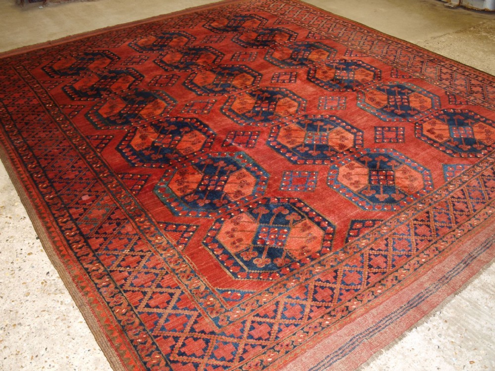 antique ersari turkmen main carpet outstanding colour condition late 19th century