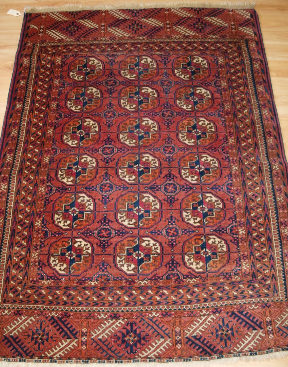 antique tekke turkmen dip khali rug soft colour small size circa 1900