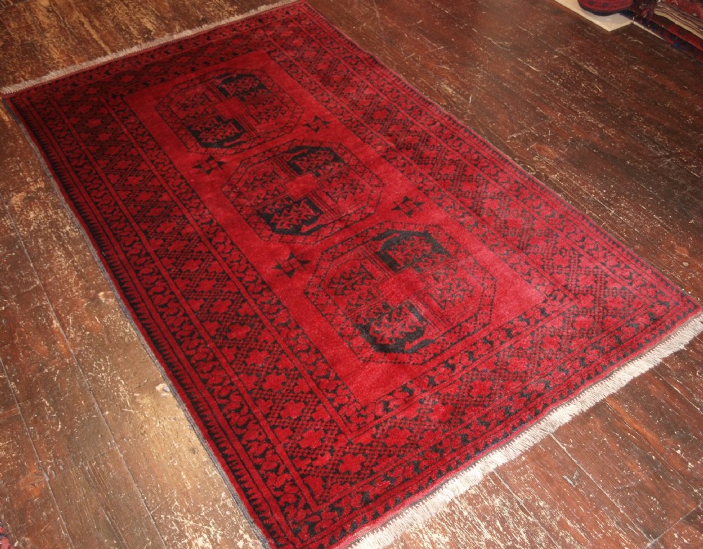 old afghan rug of traditional design great colour about 60 years old