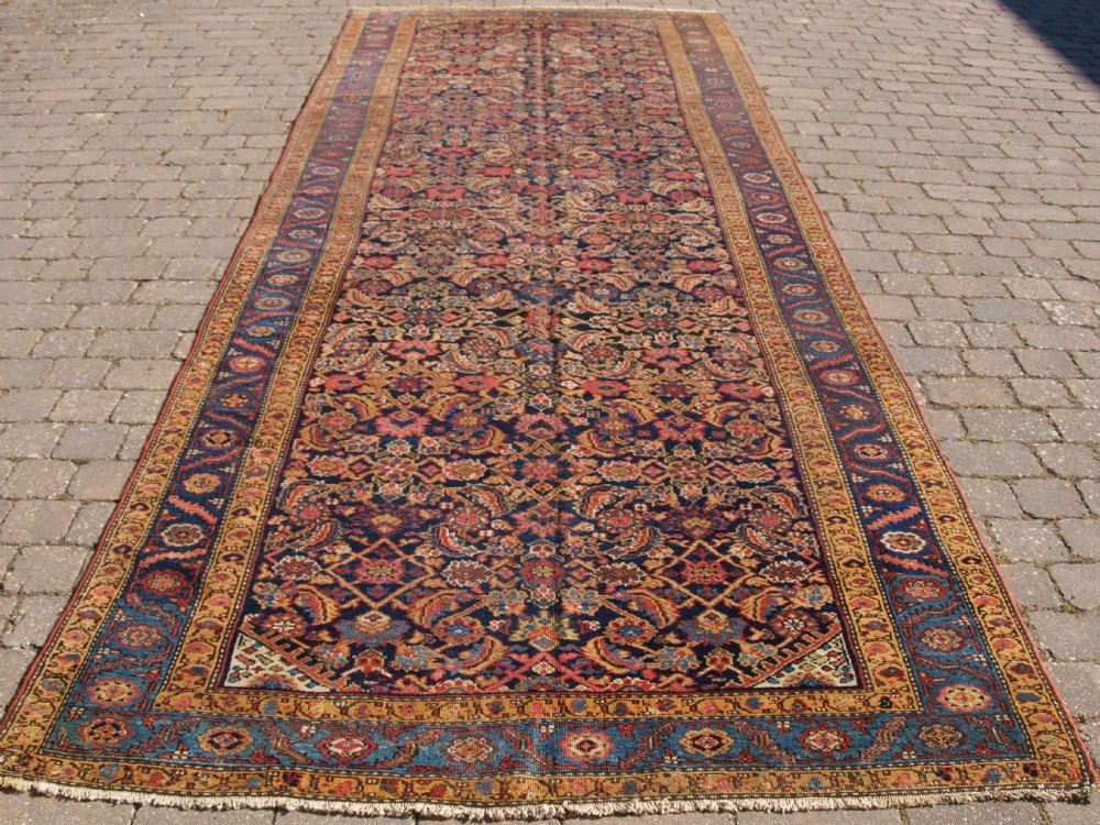 antique bijar kelleh carpet herati design superb colour circa 1890