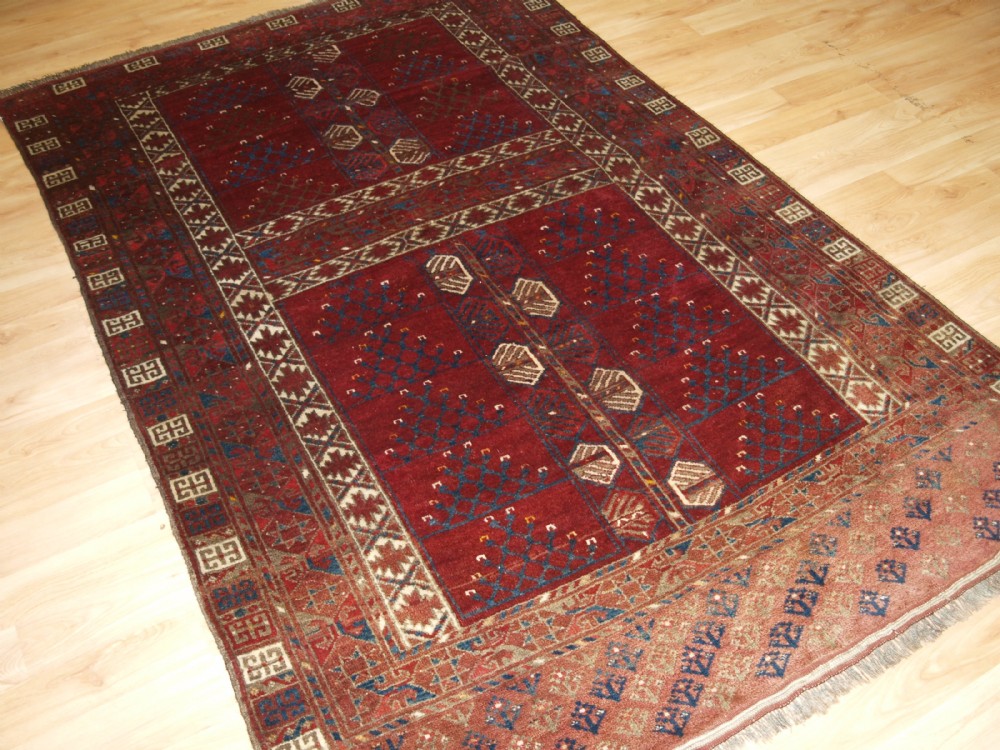 old afghan village rug ersari turkmen ensi design superb condition circa 1920