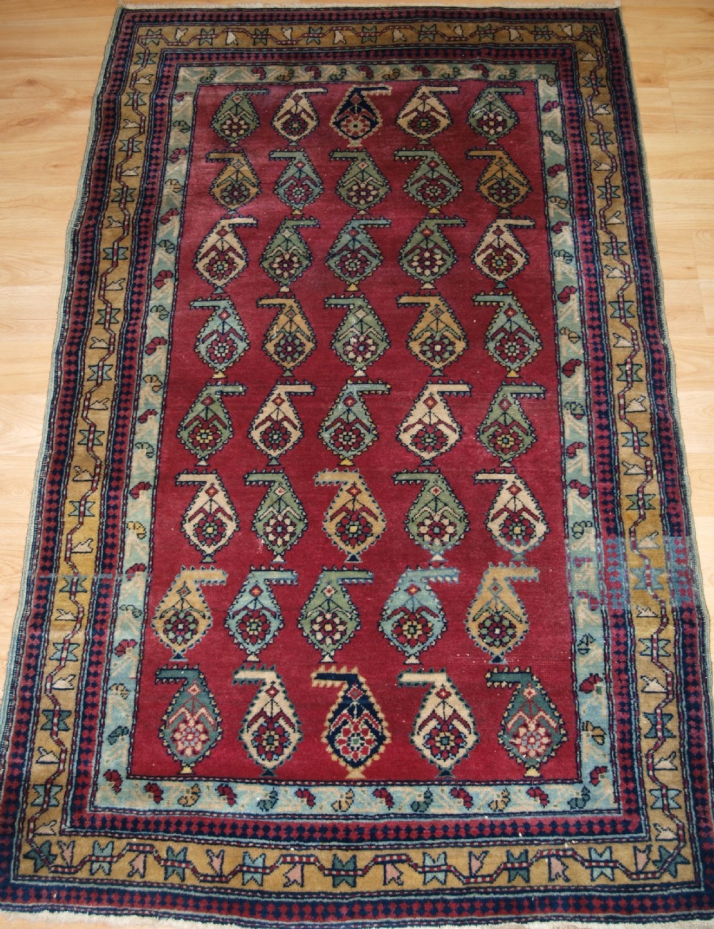 old caucasian erivan rug of small size with boteh design circa 1920
