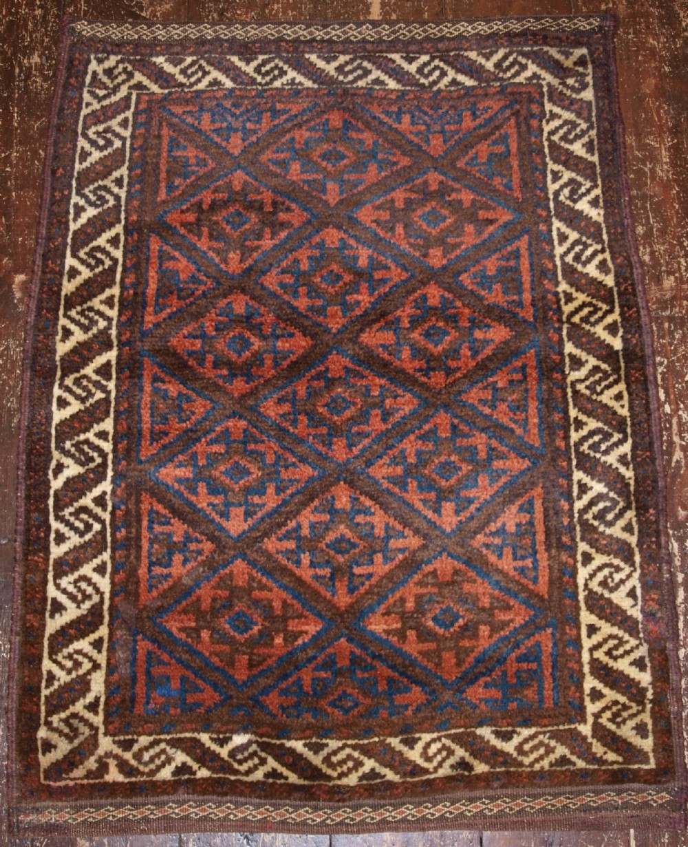 old afghan baluch balisht or grain storage bag superb design and colour circa 1920