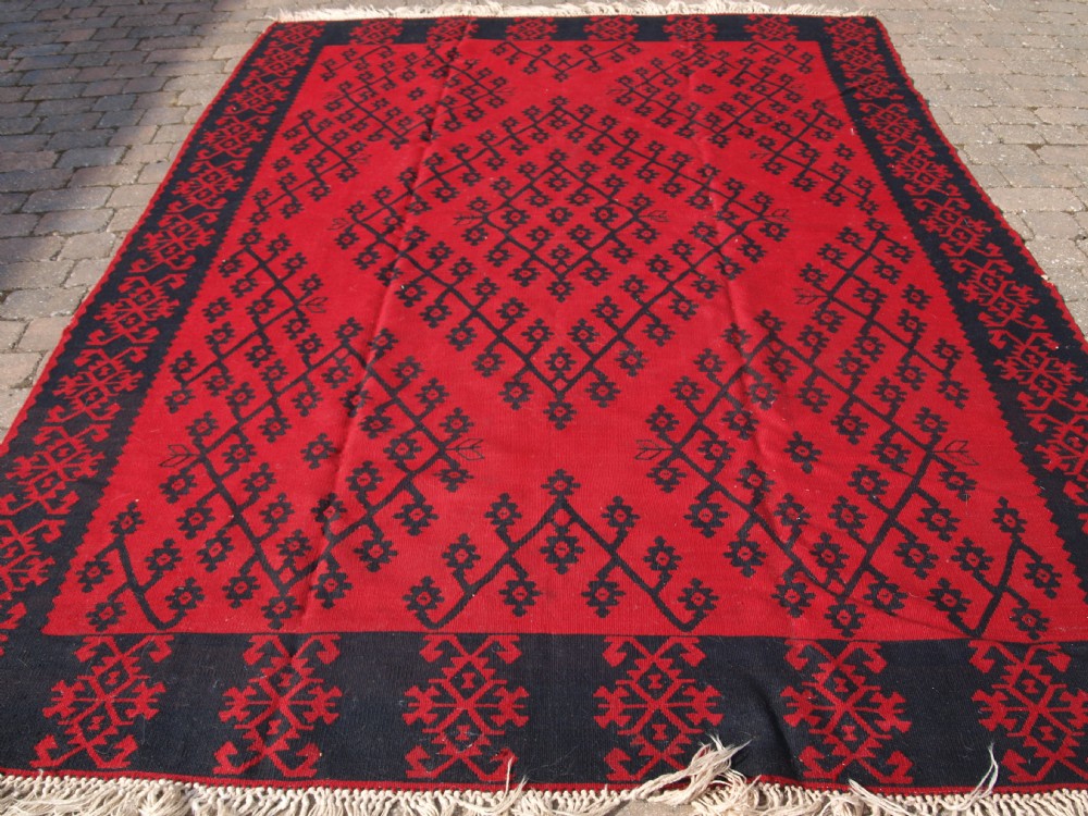 old sharkoy kilim of large size traditional design with good colour about 50 years old