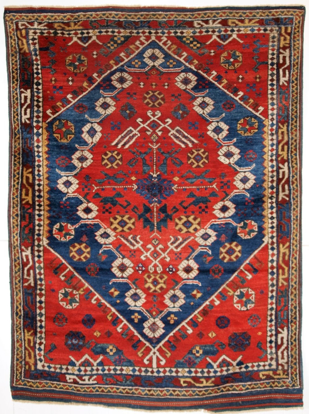 antique turkish bergama region rug classic design and superb colour circa 1880