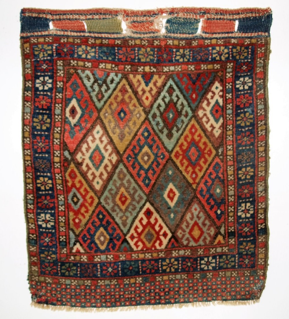 antique jaf kurd bag face excellent colour and design circa 1900