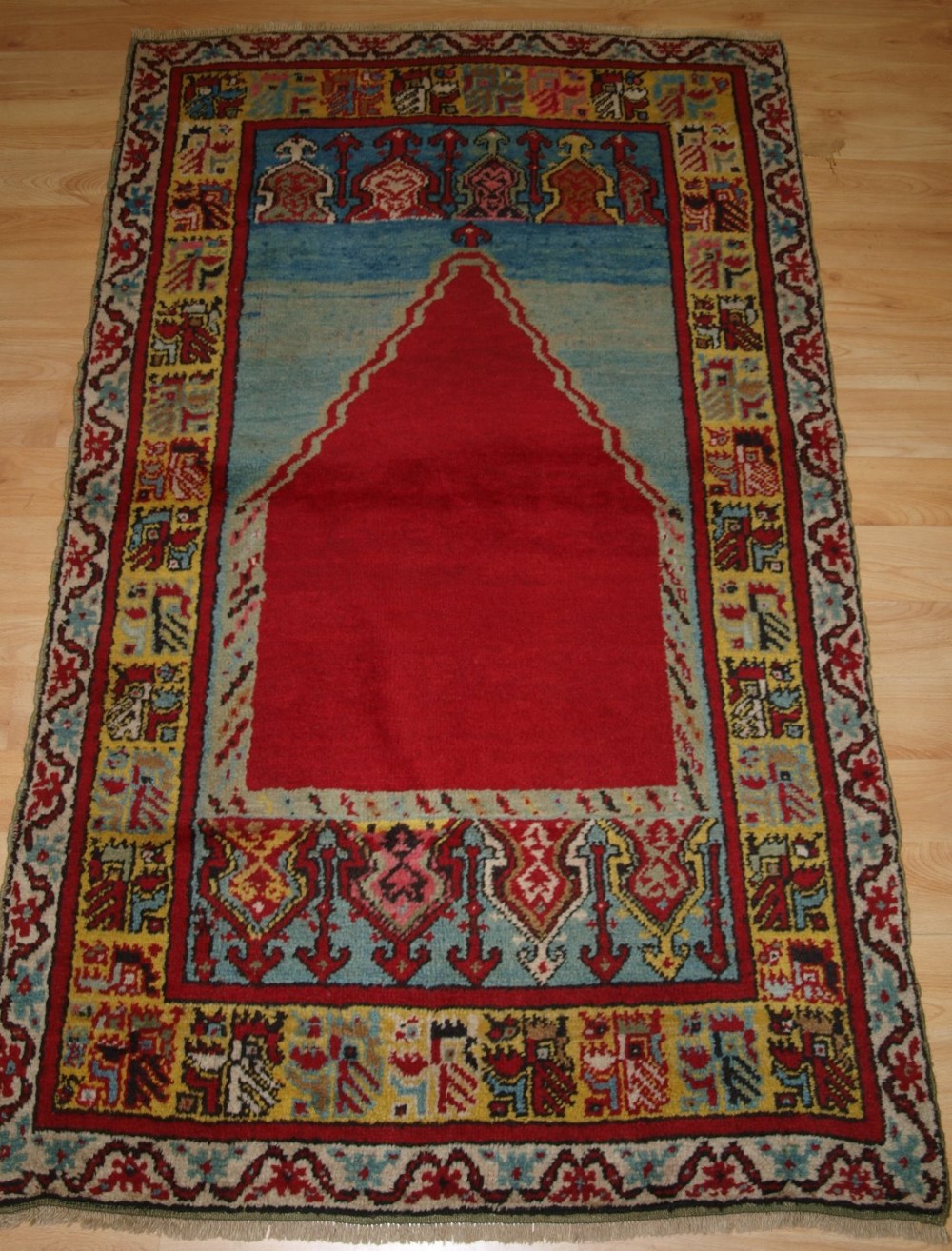 old turkish kirsehir village prayer rug superb colour and condition circa 1920