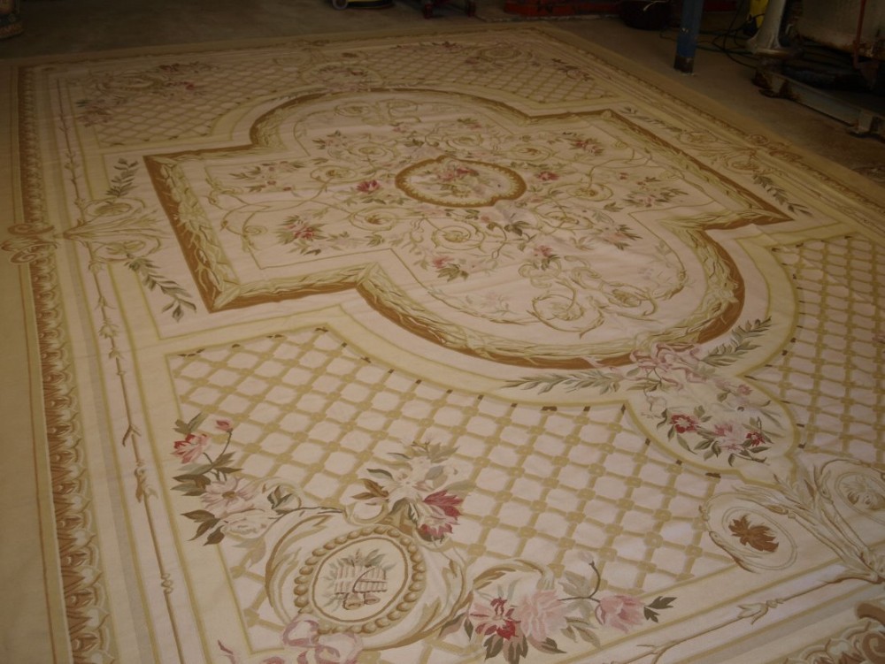 19th century style french aubusson modern reproduction of very large size about 15 years old