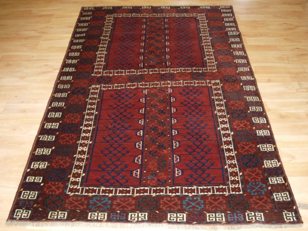old afghan village rug ersari turkmen ensi design beautiful colour circa 190020
