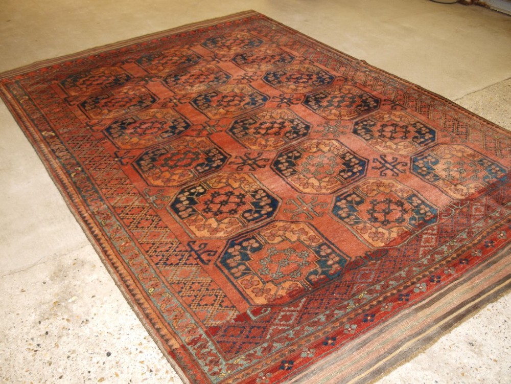 antique ersari turkmen afghan village carpet very soft colour superb condition circa 1900