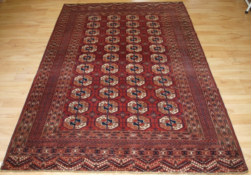 antique rug by the tekke turkmen excellent colour southern turkmenistan circa 1900