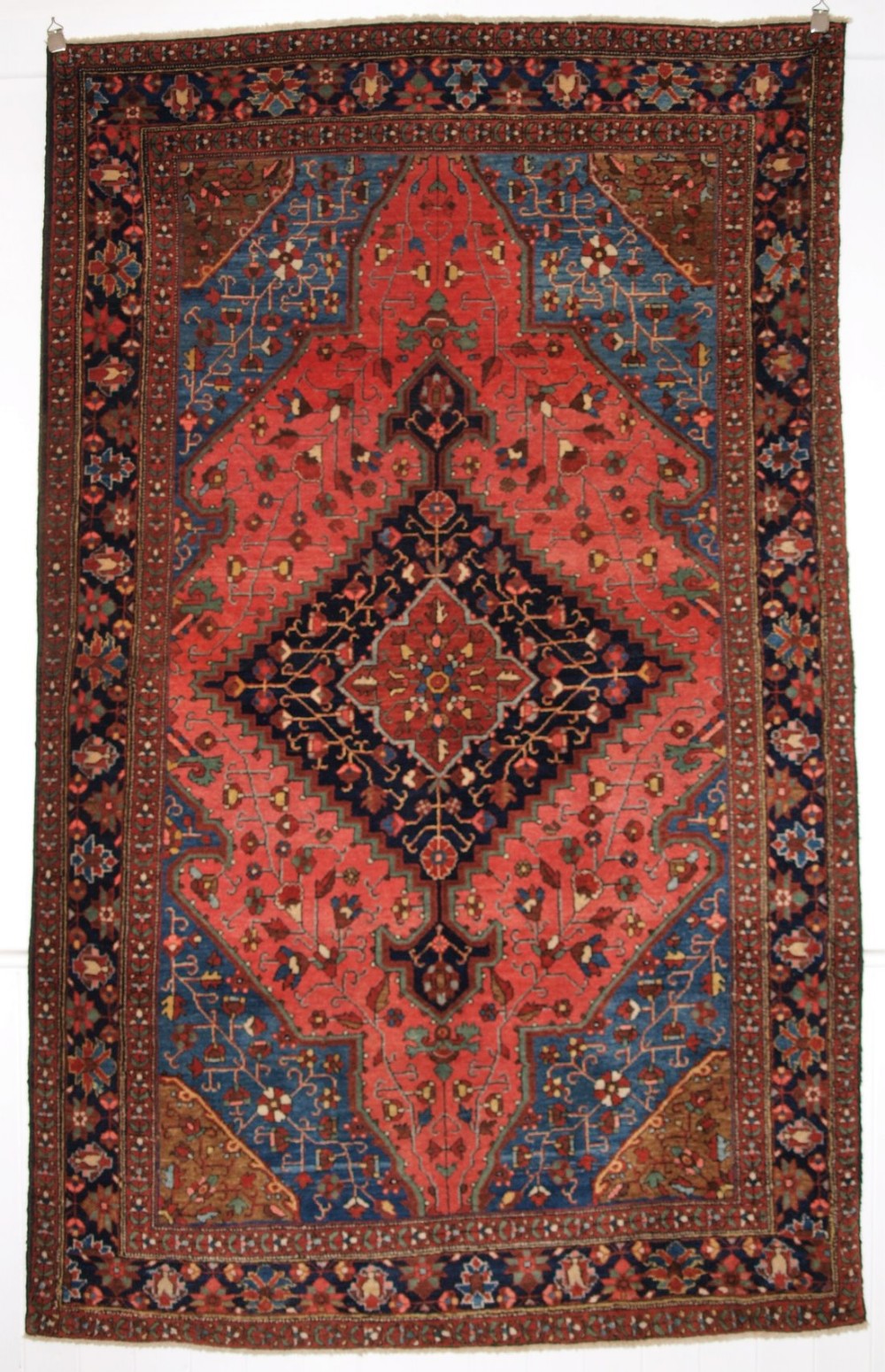 antique persian sarouk rug superb design and colour full pile circa 1900