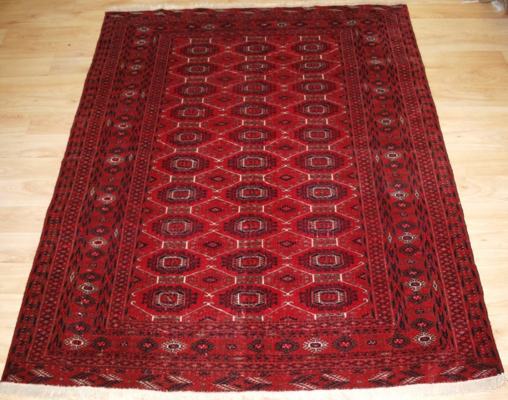 old yomut turkmen rug very fine weave detailed design great condition circa 192030