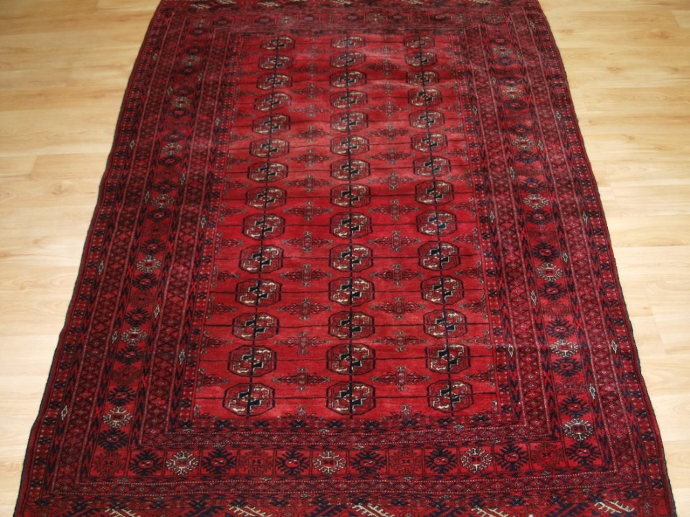 old tekke turkmen rug of fine weave and rich colour circa 1920
