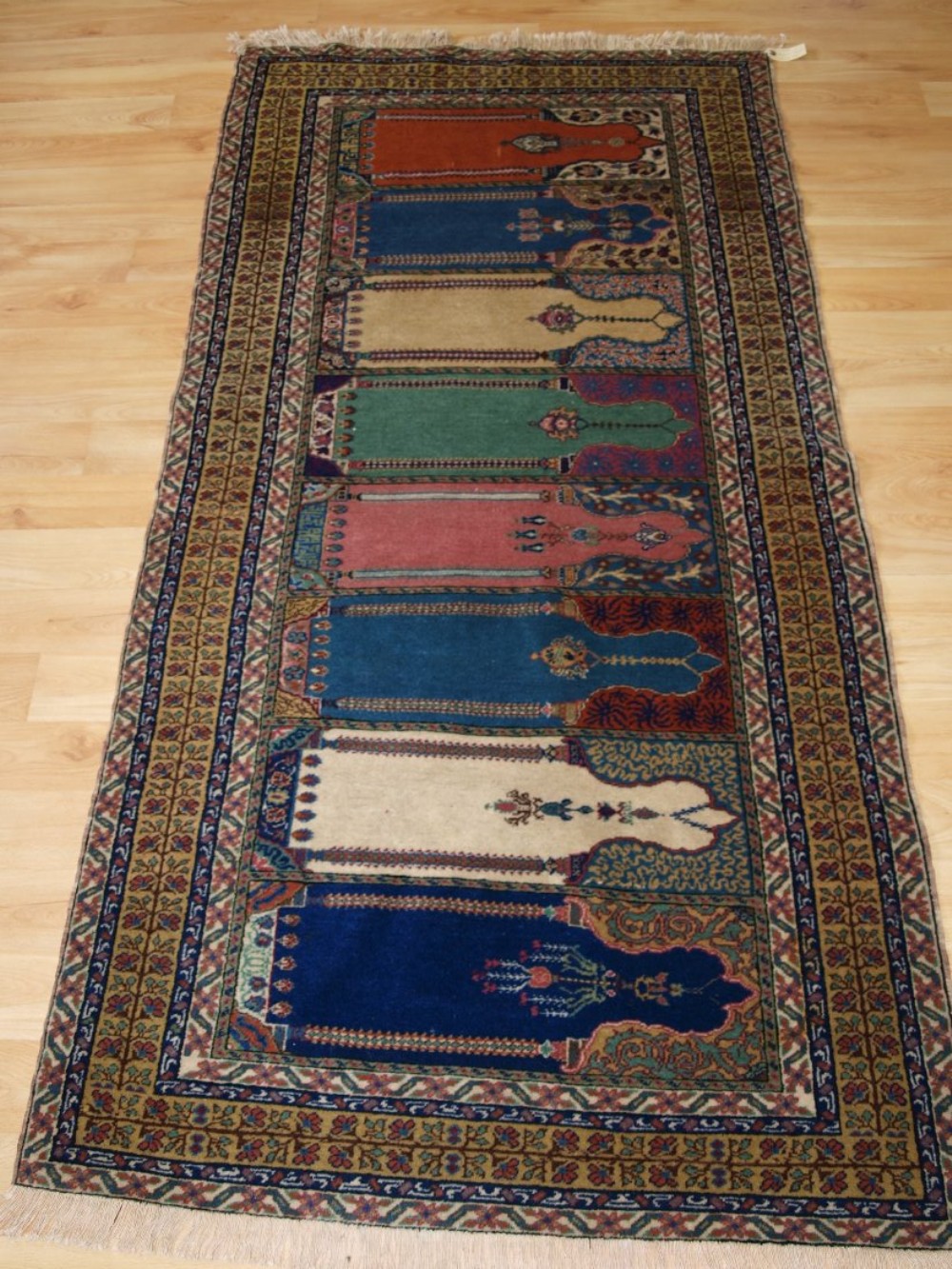 old turkish kayseri prayer rug in saf design circa 192030