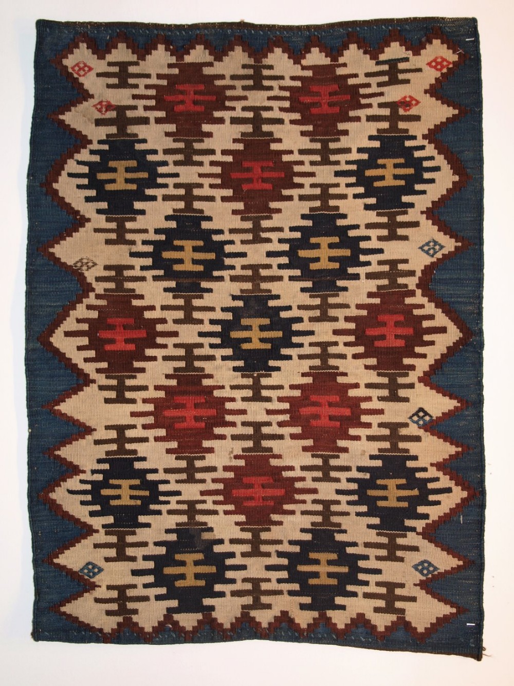 antique south caucasian or shahsavan flat weave mafrash end panel one of a pair circa 1880 b
