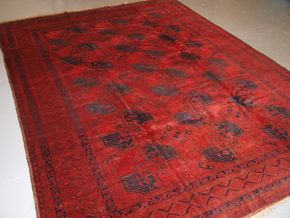 antique afghan ersari sulayman carpet excellent colour circa 1900