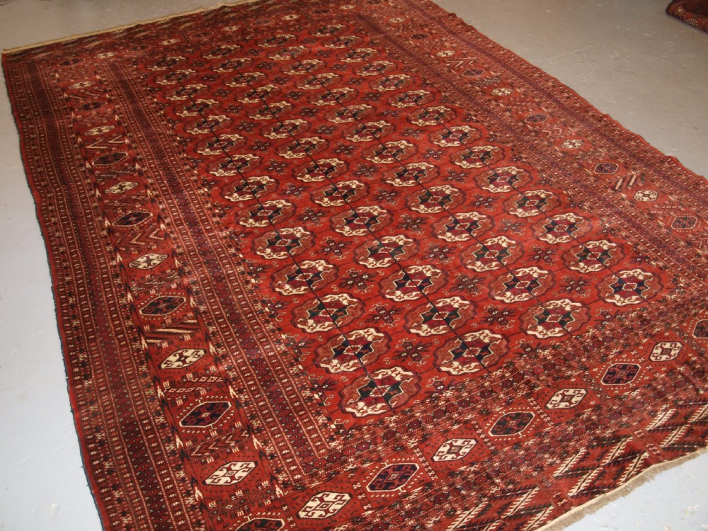 antique tekke turkmen main carpet excellent furnishing carpet circa 1900