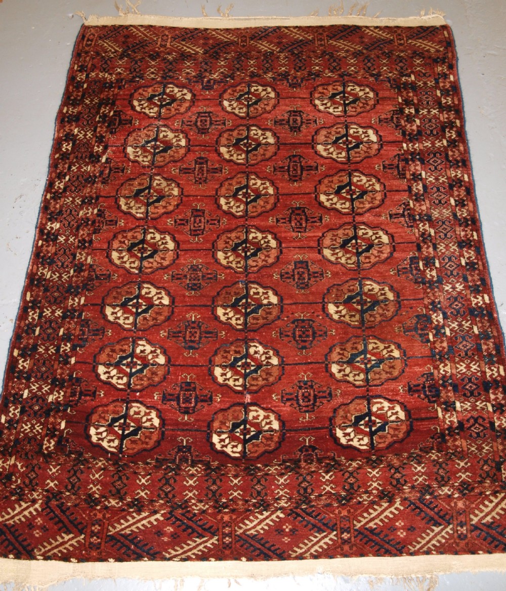 antique tekke turkmen dowry rug of small size very soft wool 4th quarter 19th century