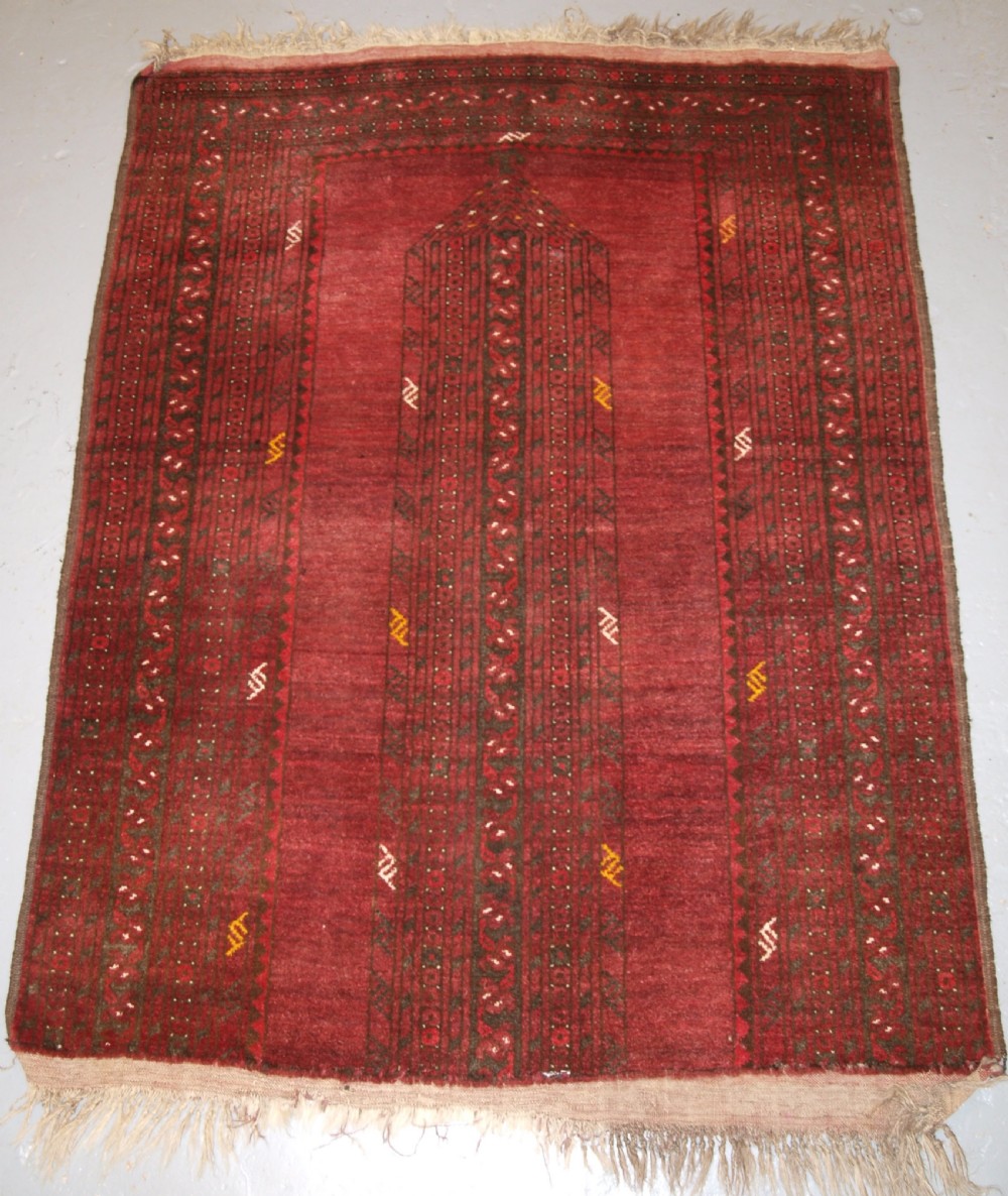 old afghan village prayer rug of unusual design superb condition circa 1920