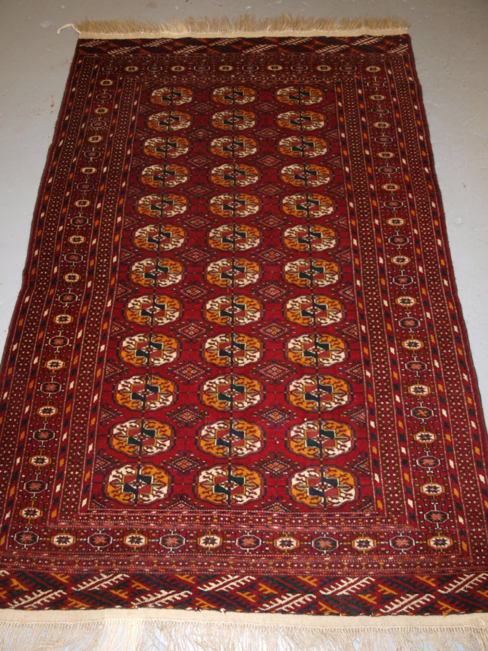 old afghan rug with tekke turkmen design fine weave circa 1920