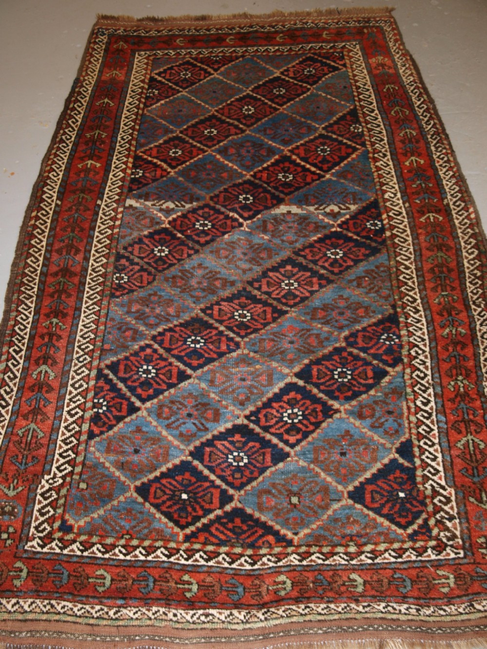 antique kordi rug kurds of khorassan light blue ground circa 1900
