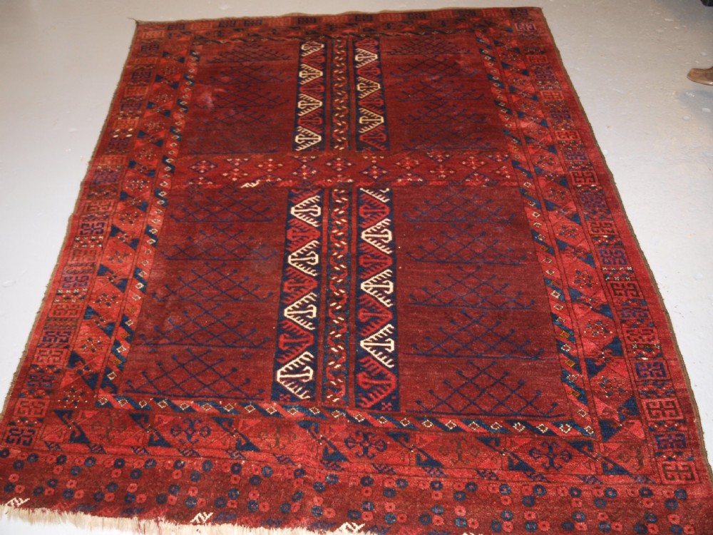 old afghan rug of ersari turkmen ensi door hanging design circa 1920