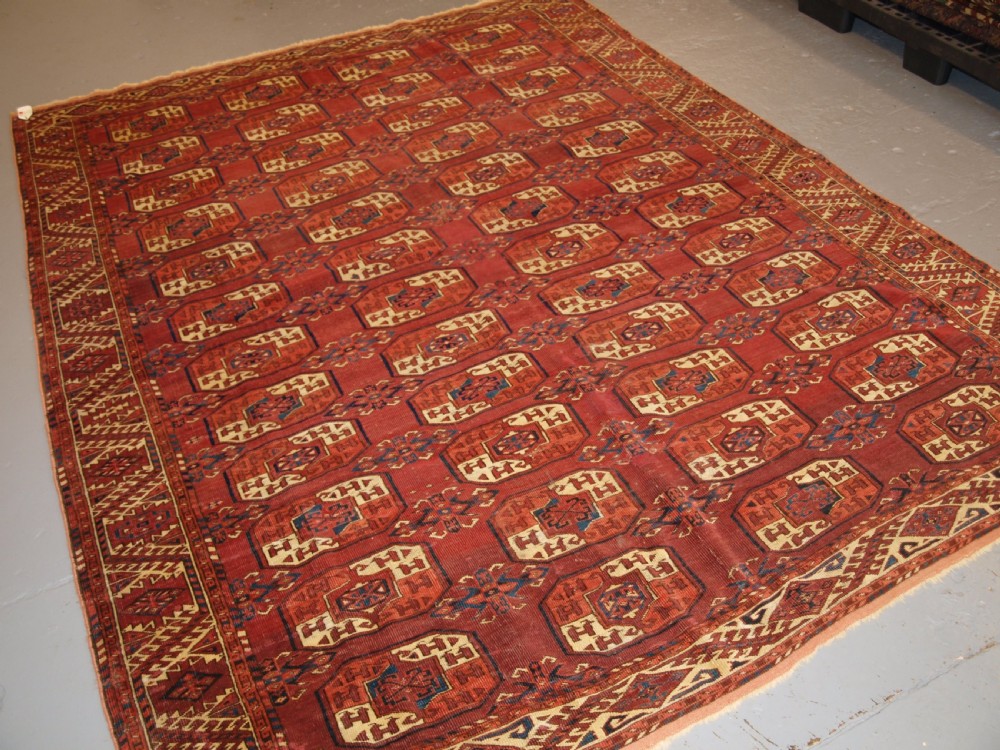 antique ersari kizil ayak main carpet very fine weave early example mid 19th century