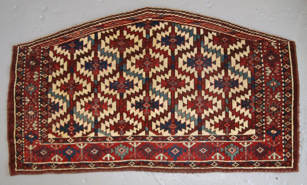 antique yomut turkmen asmalyk bridal camel decoration superb colours 2nd half 19th century