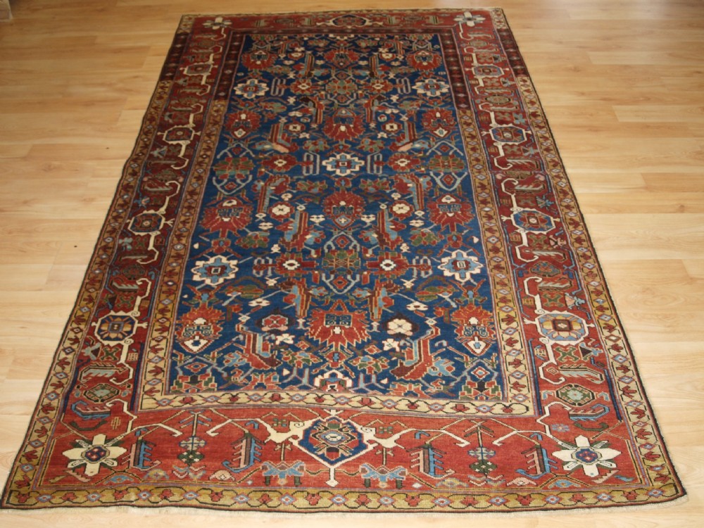antique caucasian shirvan rug with unusual north west persian design circa 1900