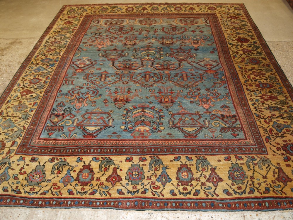 antique faraghan village carpet with outstanding colour circa 1880
