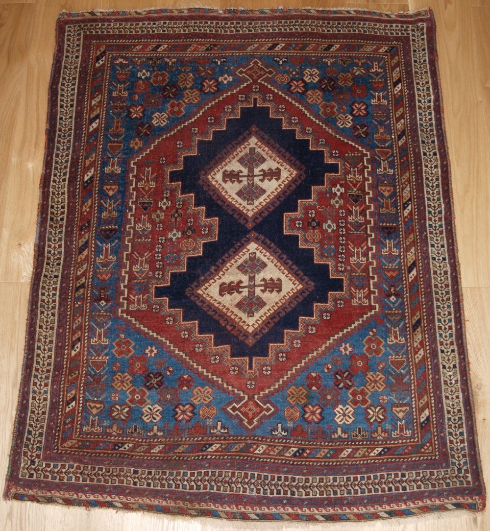 antique persian afshar rug of classic design small size with great colour late 19th century