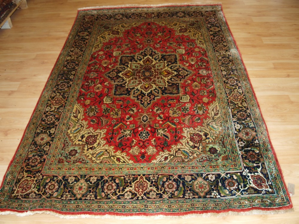 old qum silk rug of good size excellent colour and design circa 1950